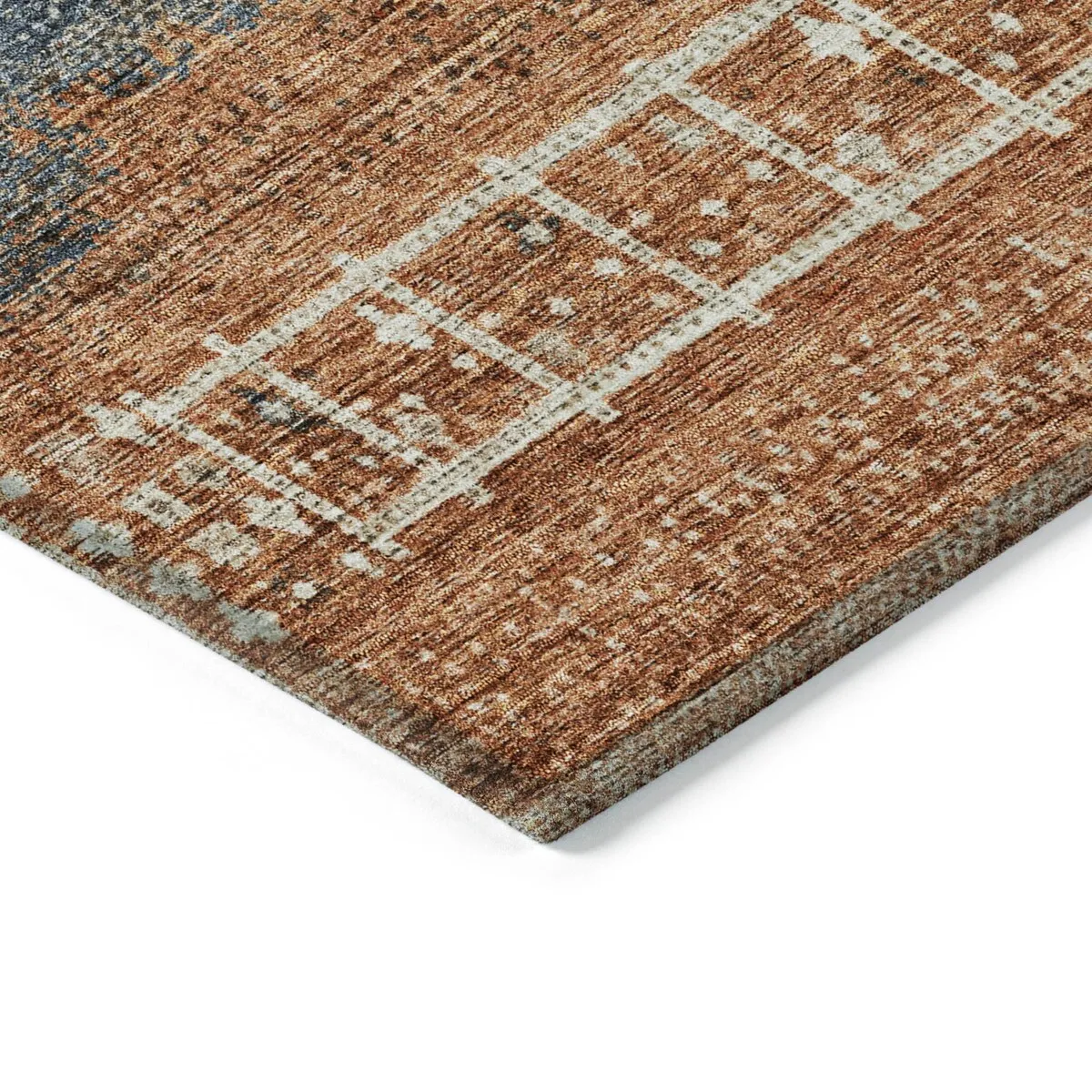 Machine Washable Indoor/ Outdoor Modern Global Chantille Rug