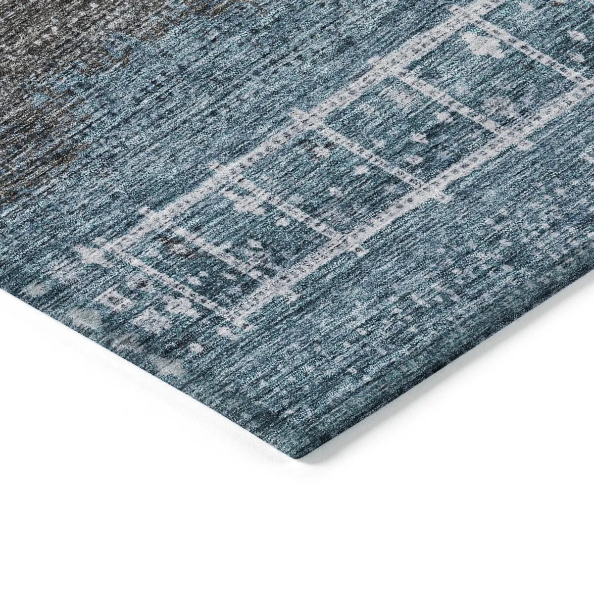Machine Washable Indoor/ Outdoor Modern Global Chantille Rug