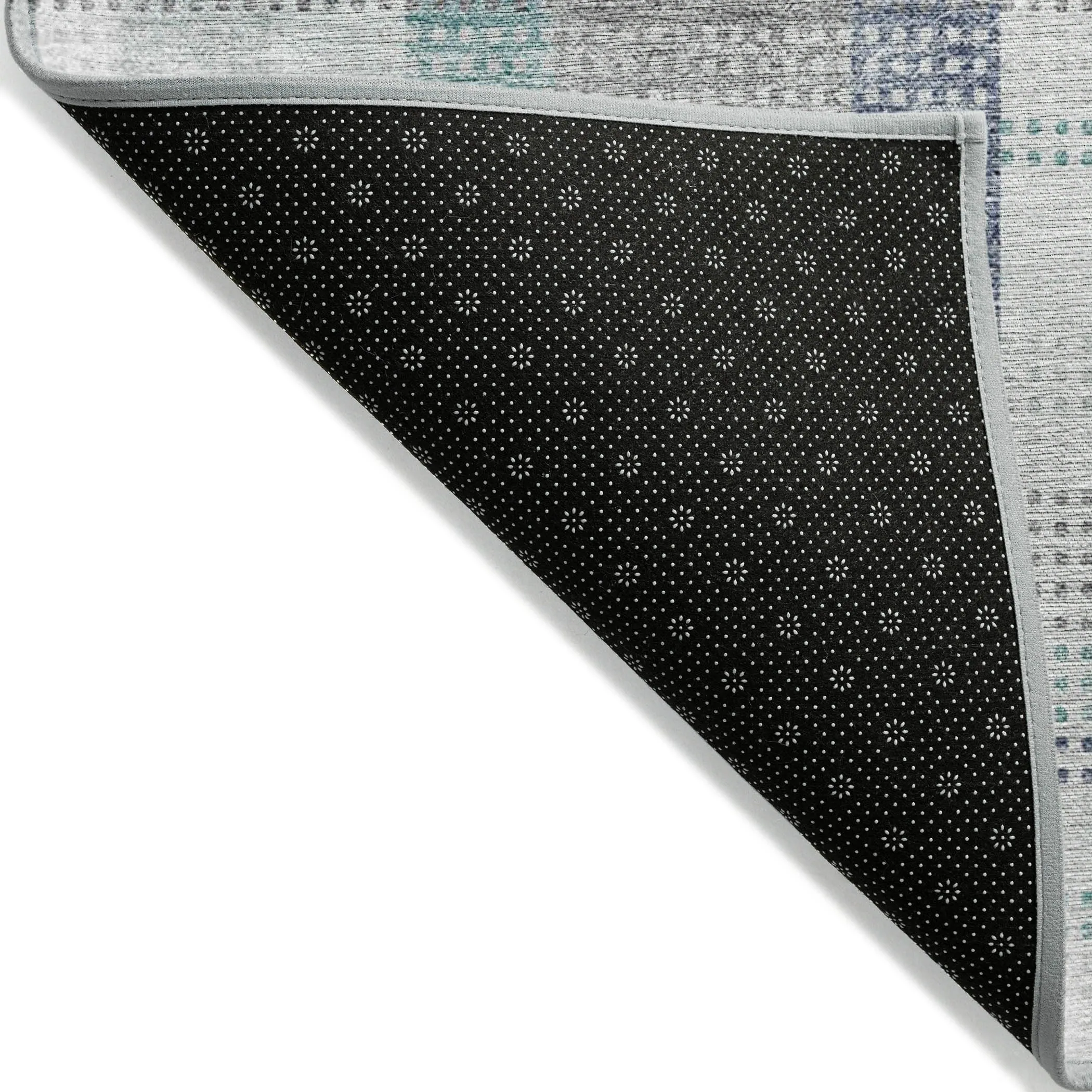 Machine Washable Indoor/ Outdoor Modern Plaid Chantille Rug