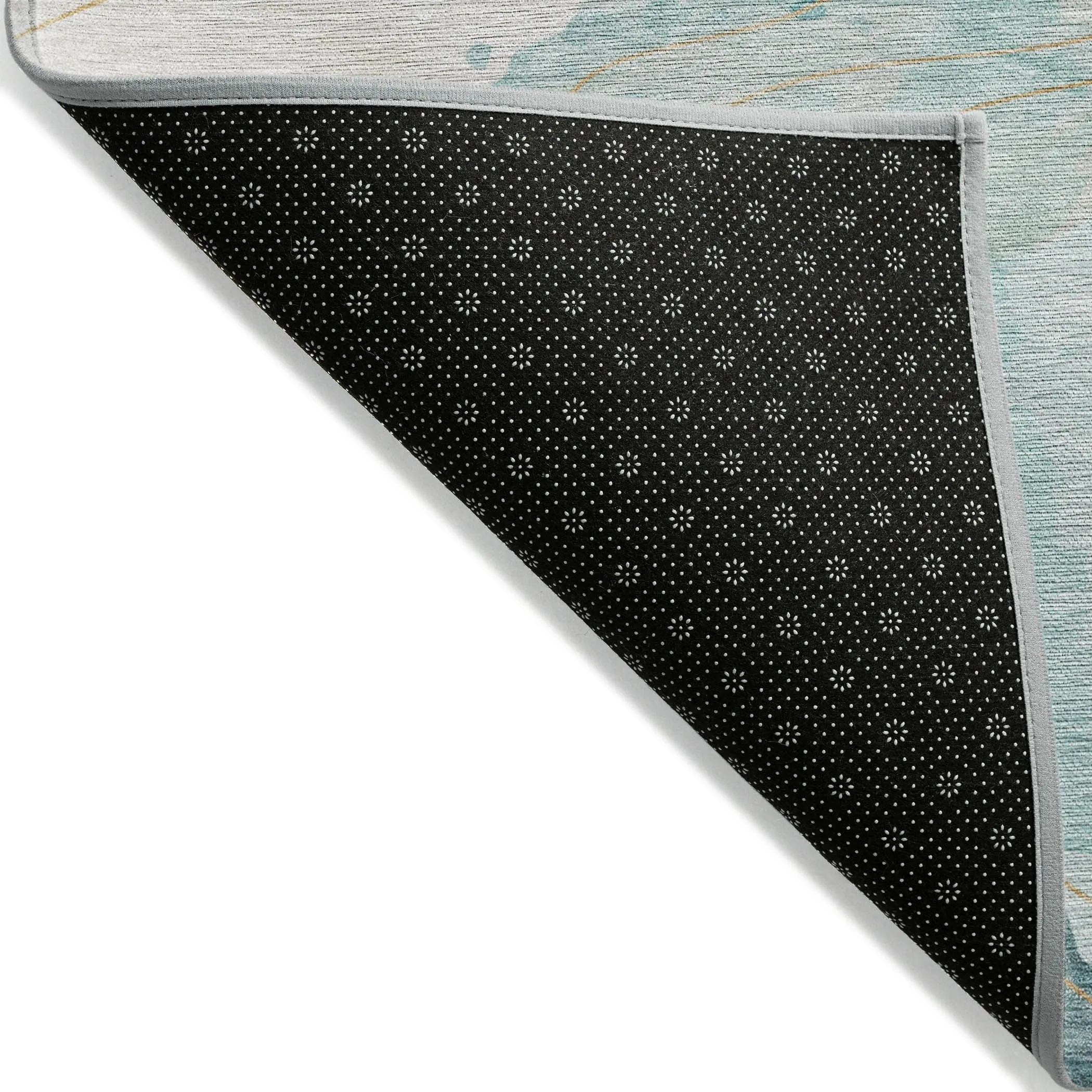 Machine Washable Indoor/ Outdoor Modern Shapes Chantille Rug