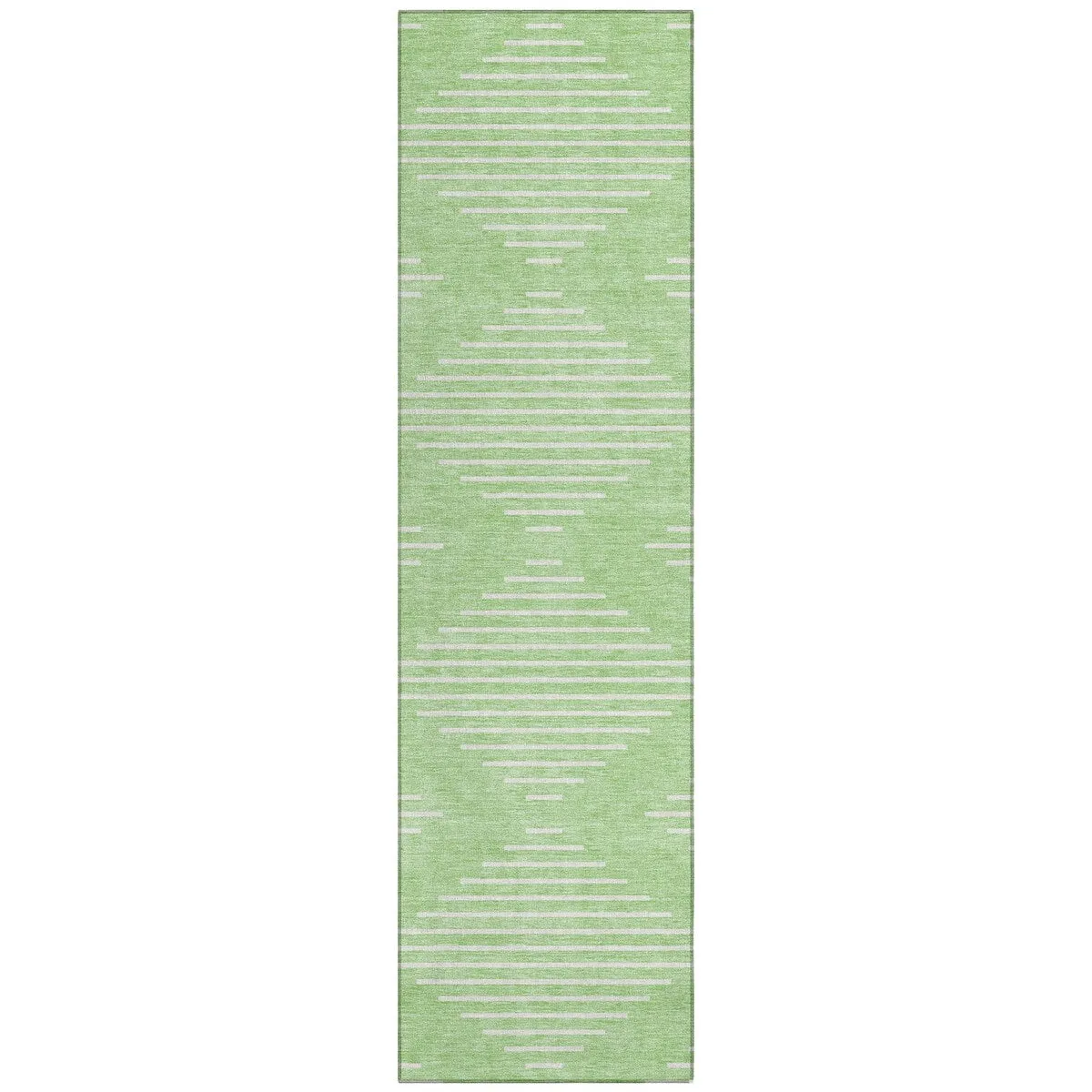 Machine Washable Indoor/ Outdoor Modern Stripe Chantille Rug