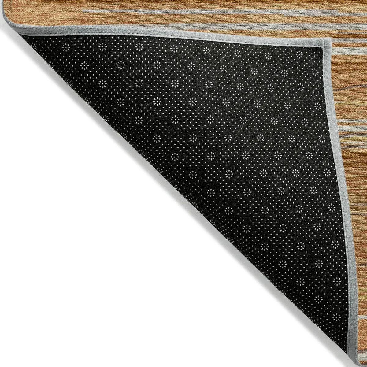 Machine Washable Indoor/ Outdoor Modern Stripe Chantille Rug