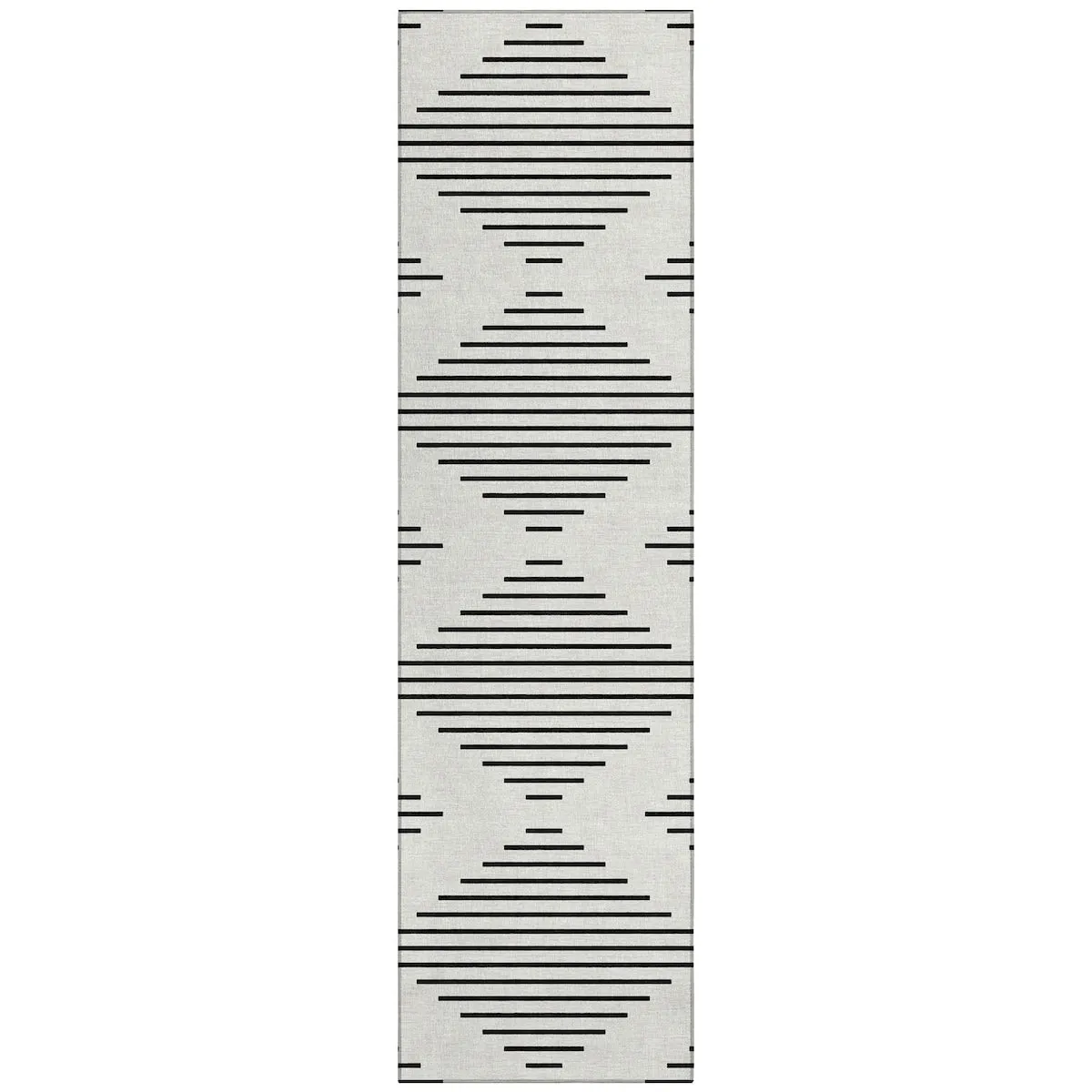 Machine Washable Indoor/ Outdoor Modern Stripe Chantille Rug