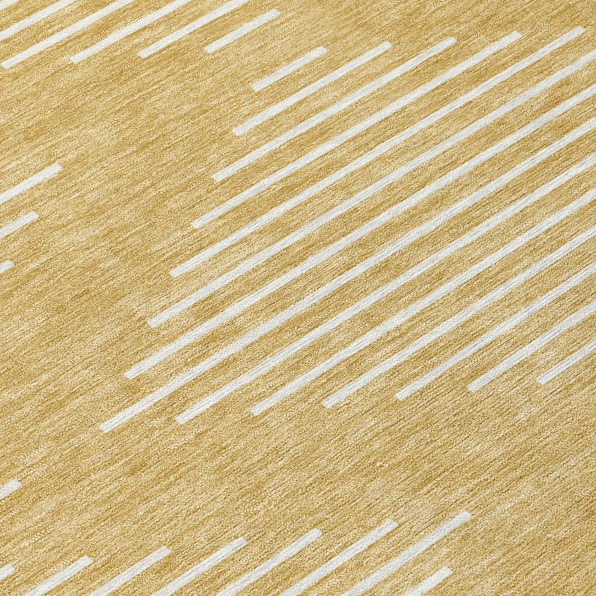 Machine Washable Indoor/ Outdoor Modern Stripe Chantille Rug