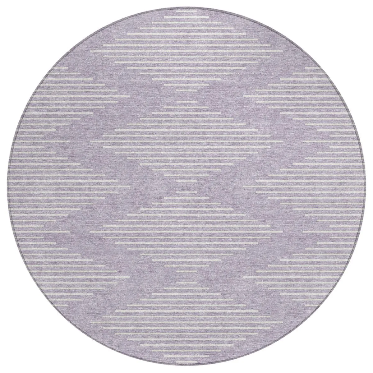 Machine Washable Indoor/ Outdoor Modern Stripe Chantille Rug