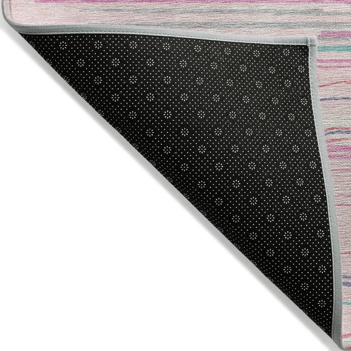 Machine Washable Indoor/ Outdoor Modern Stripe Chantille Rug