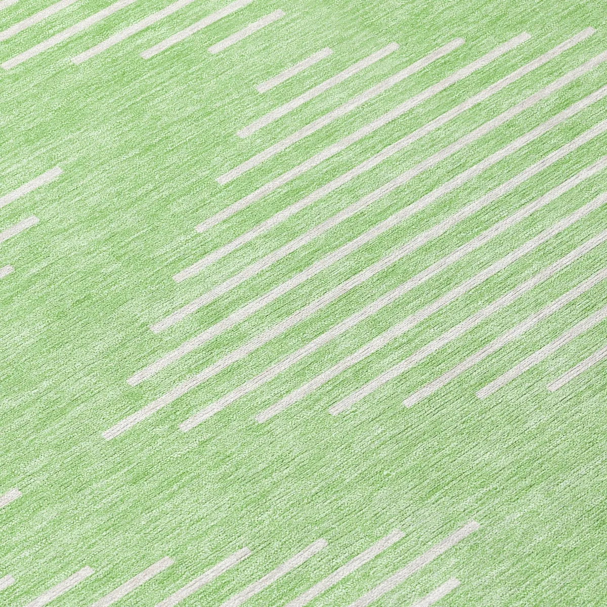 Machine Washable Indoor/ Outdoor Modern Stripe Chantille Rug