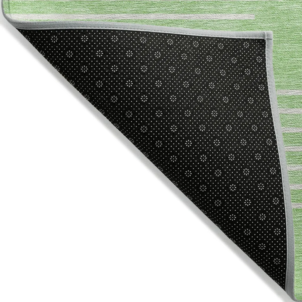 Machine Washable Indoor/ Outdoor Modern Stripe Chantille Rug