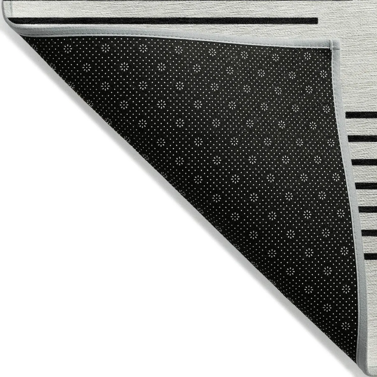 Machine Washable Indoor/ Outdoor Modern Stripe Chantille Rug