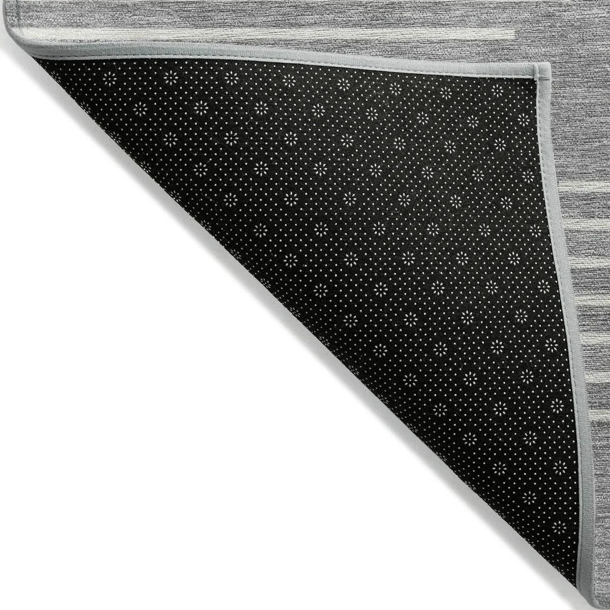Machine Washable Indoor/ Outdoor Modern Stripe Chantille Rug