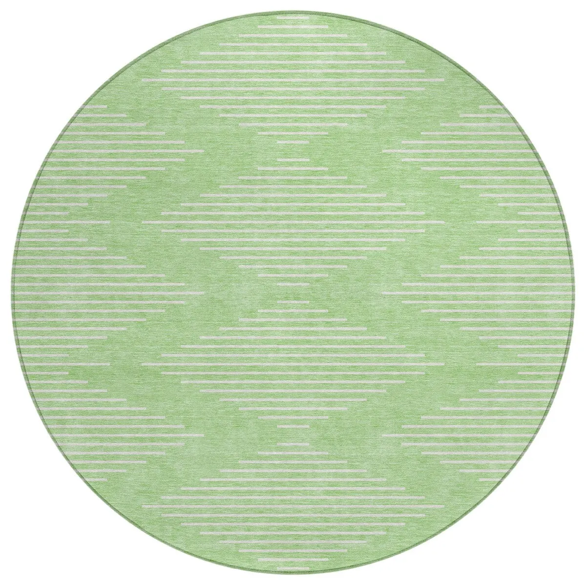 Machine Washable Indoor/ Outdoor Modern Stripe Chantille Rug