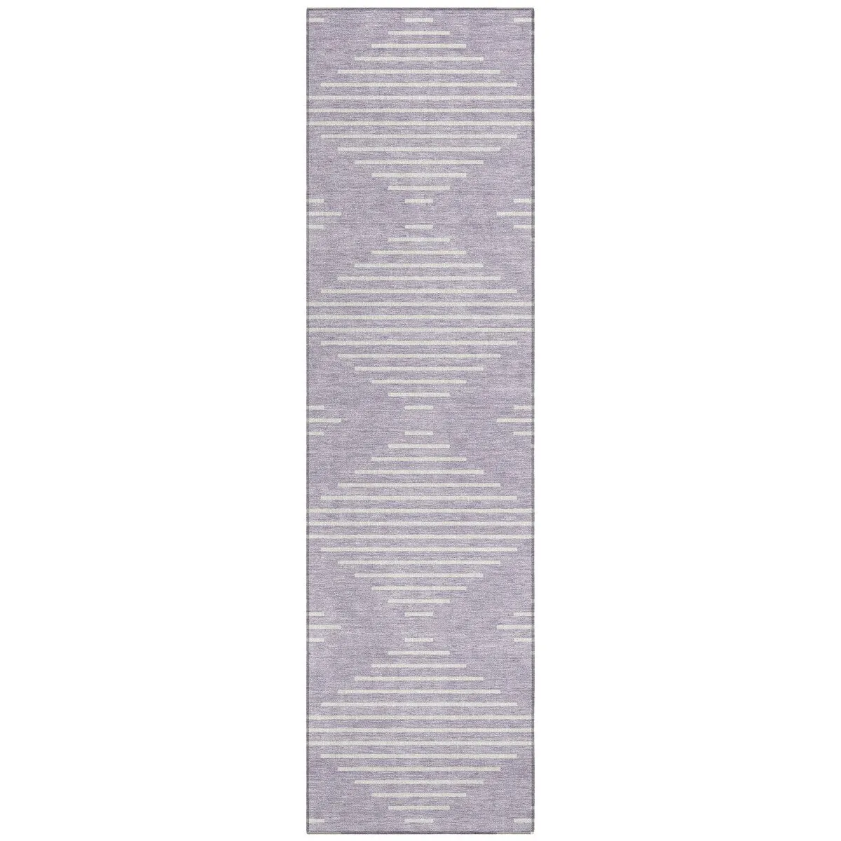 Machine Washable Indoor/ Outdoor Modern Stripe Chantille Rug