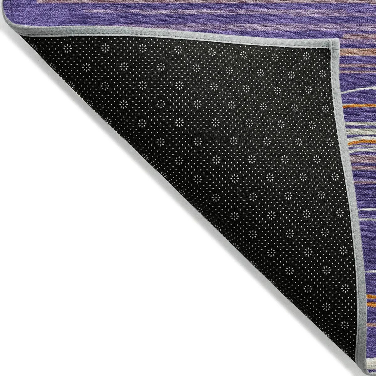Machine Washable Indoor/ Outdoor Modern Stripe Chantille Rug