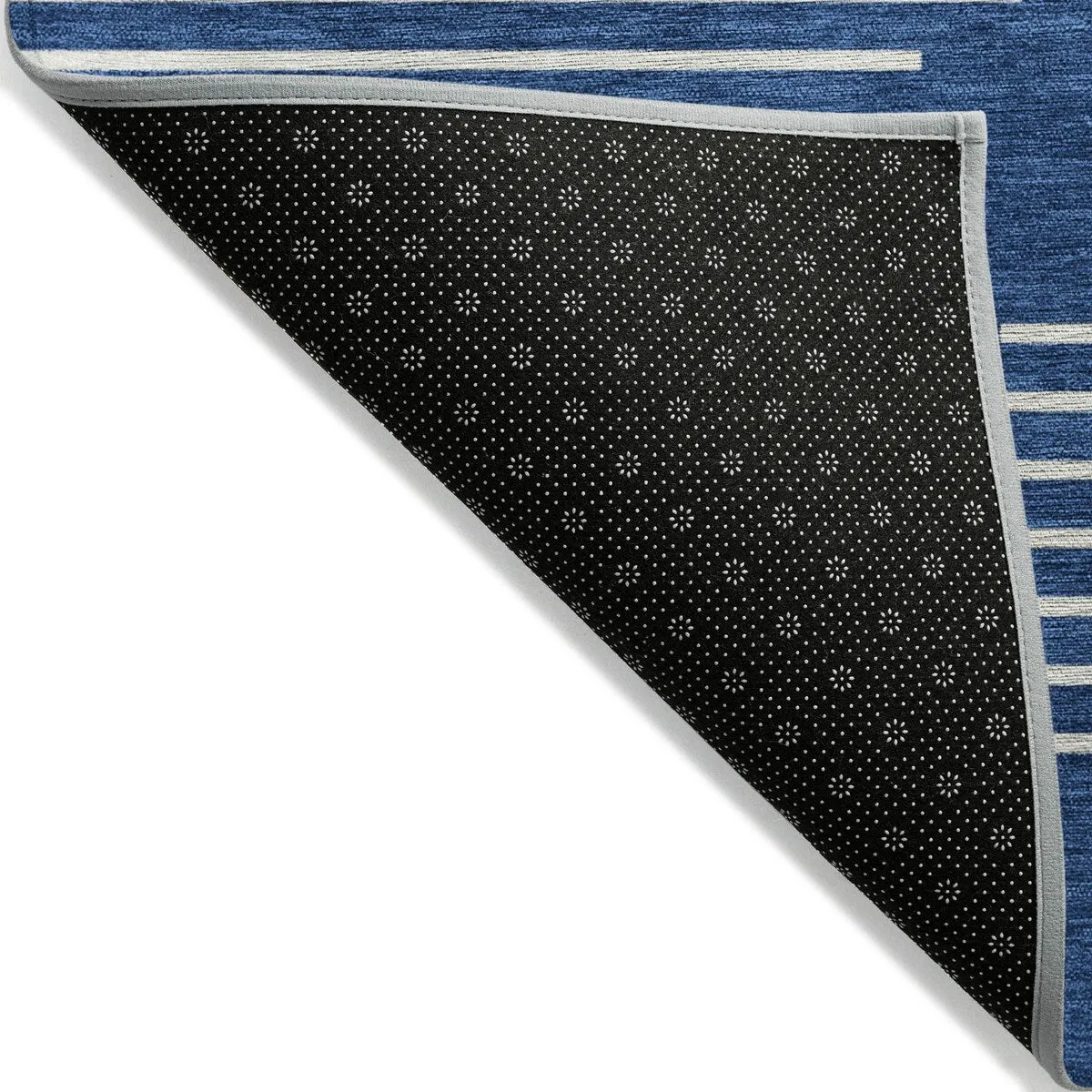 Machine Washable Indoor/ Outdoor Modern Stripe Chantille Rug