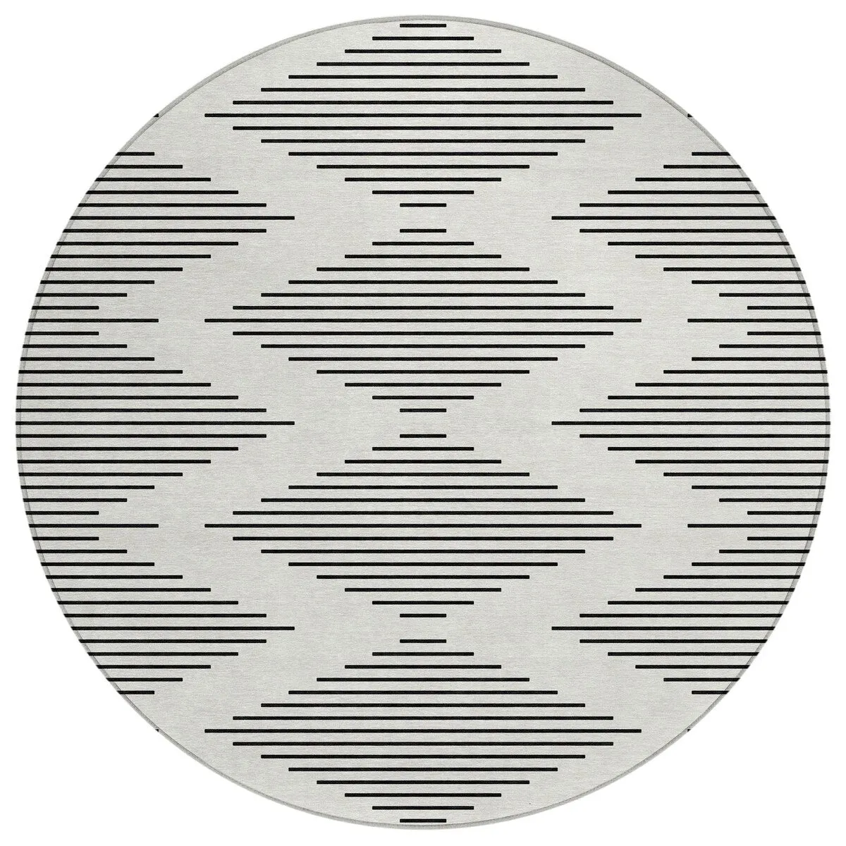 Machine Washable Indoor/ Outdoor Modern Stripe Chantille Rug