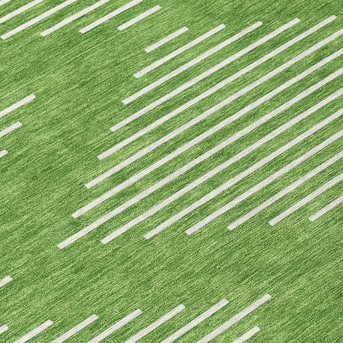 Machine Washable Indoor/ Outdoor Modern Stripe Chantille Rug