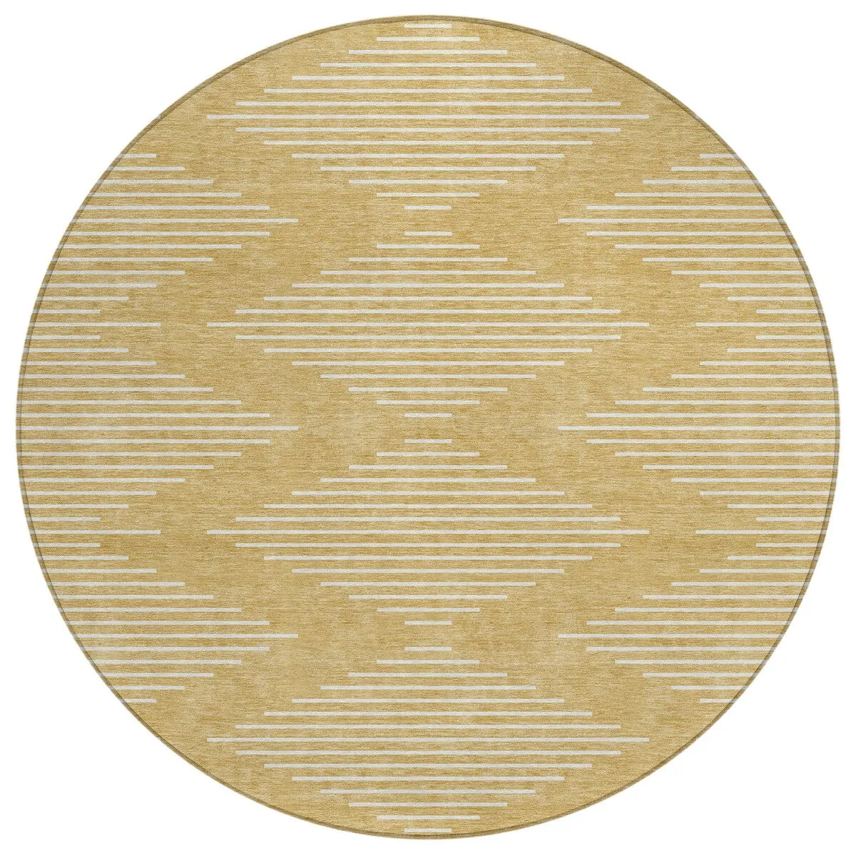 Machine Washable Indoor/ Outdoor Modern Stripe Chantille Rug