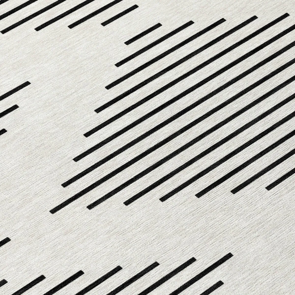 Machine Washable Indoor/ Outdoor Modern Stripe Chantille Rug