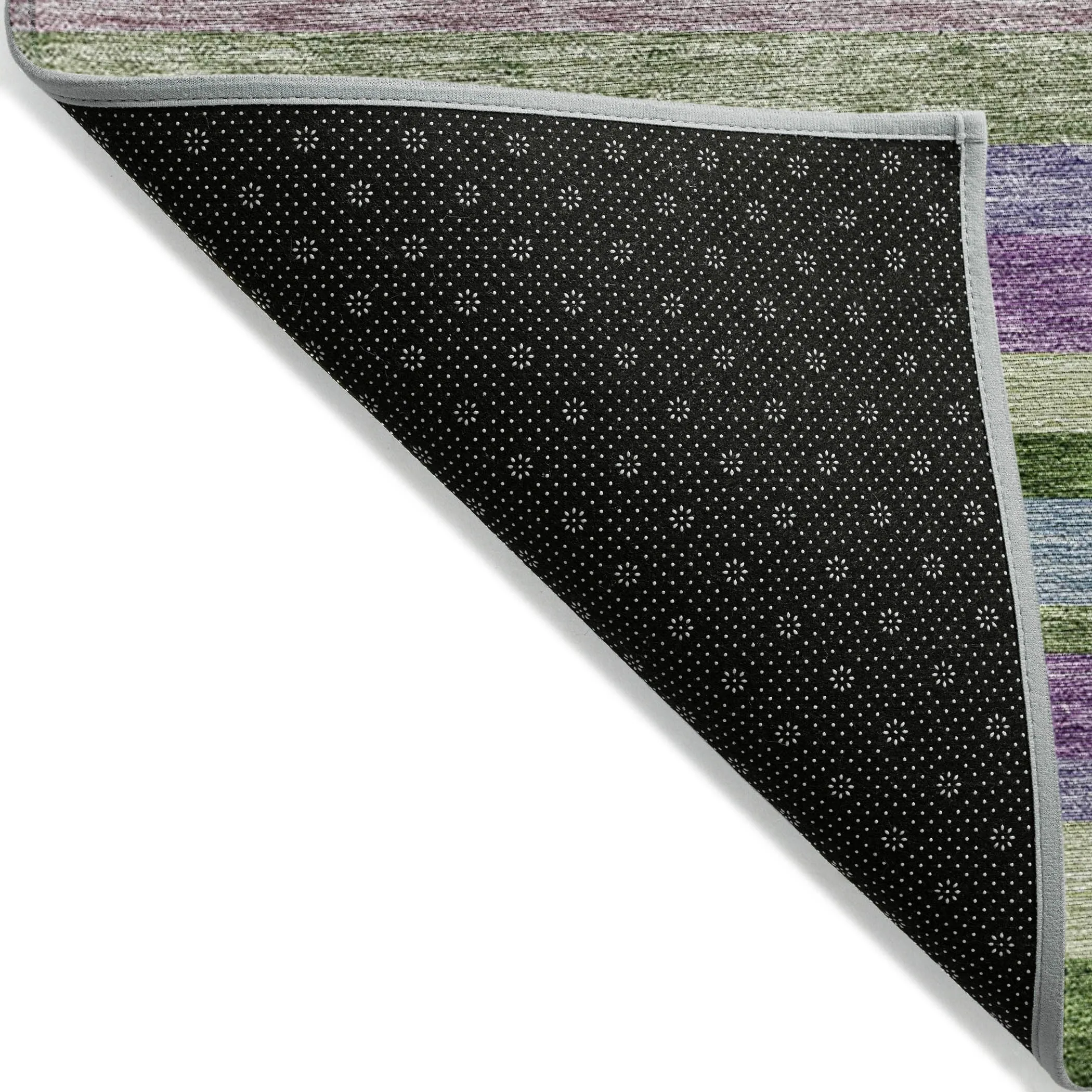 Machine Washable Indoor/ Outdoor Modern Stripes Chantille Rug
