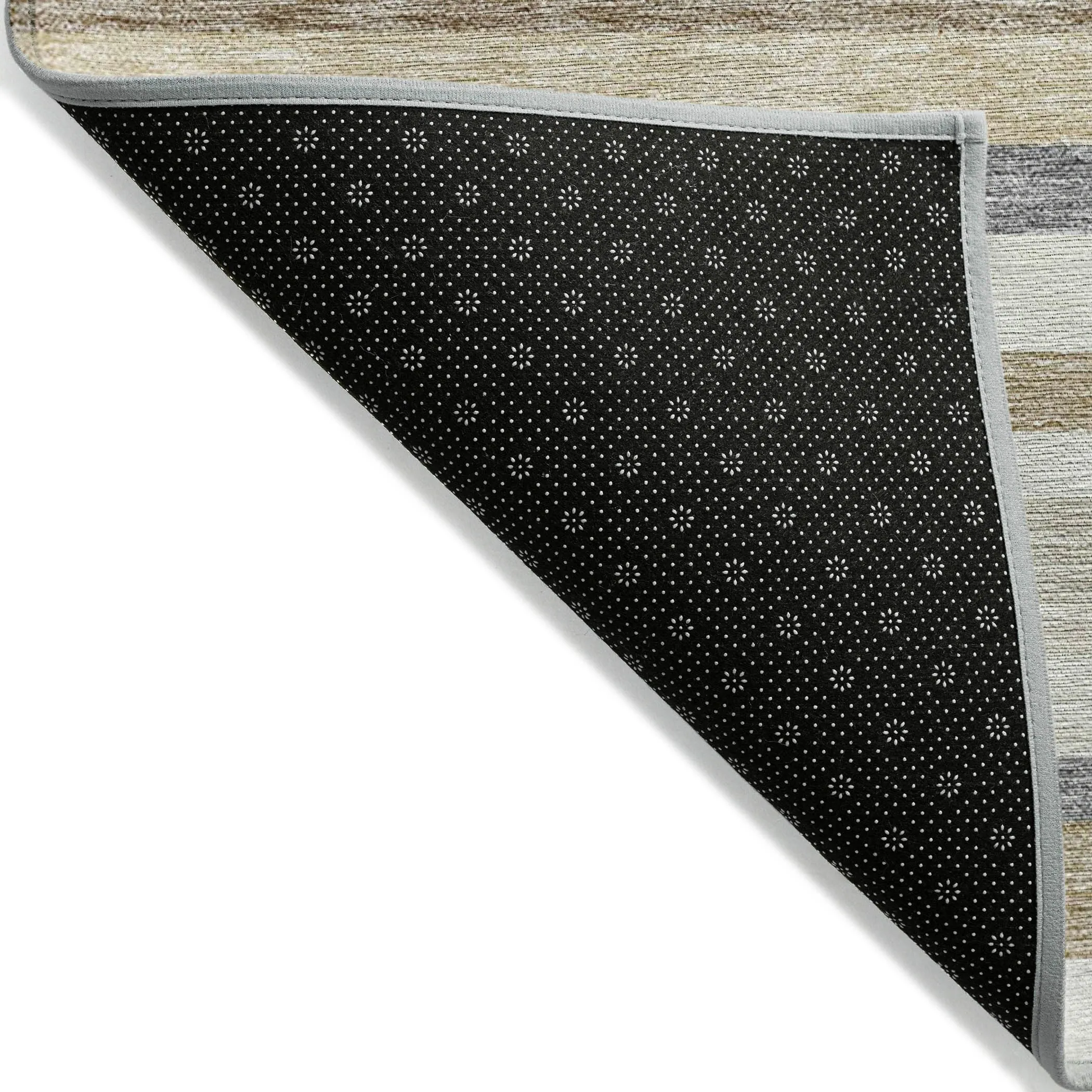 Machine Washable Indoor/ Outdoor Modern Stripes Chantille Rug