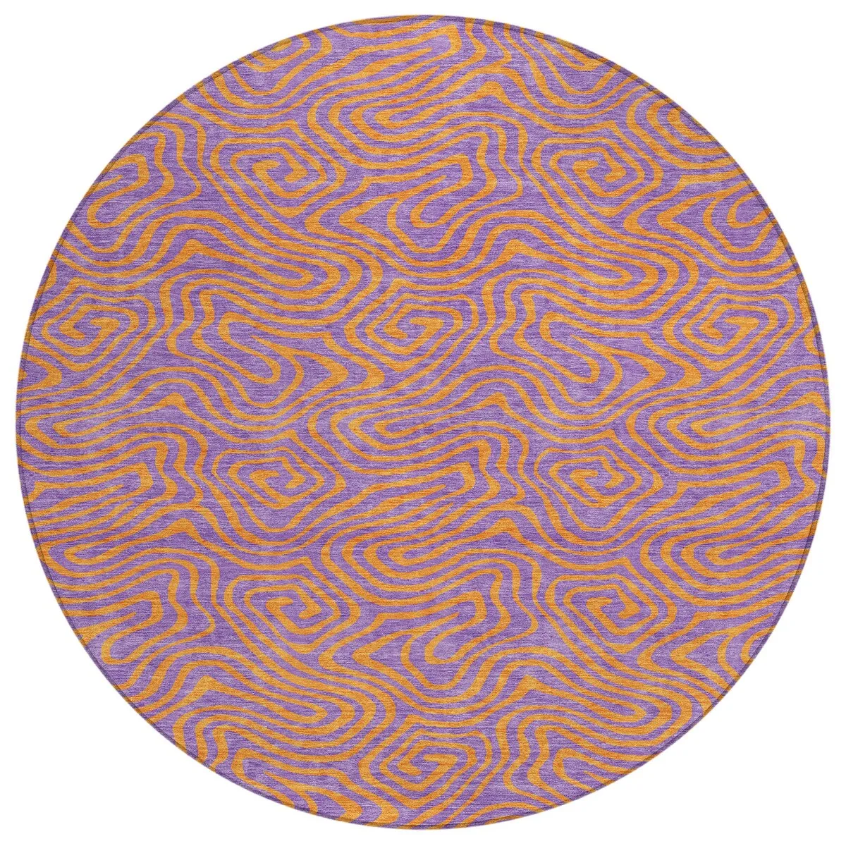 Machine Washable Indoor/ Outdoor Modern Trance Chantille Rug