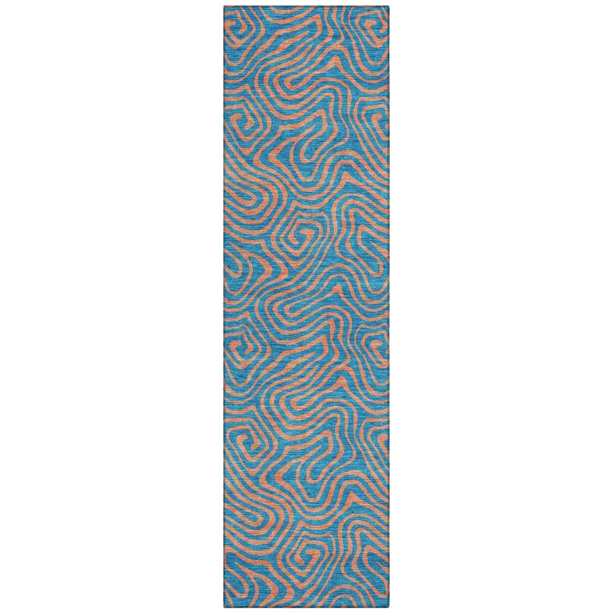 Machine Washable Indoor/ Outdoor Modern Trance Chantille Rug