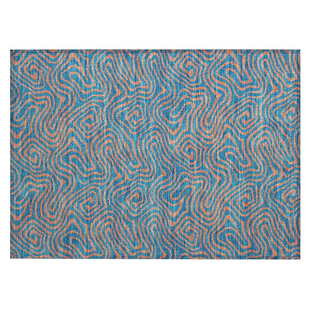 Machine Washable Indoor/ Outdoor Modern Trance Chantille Rug