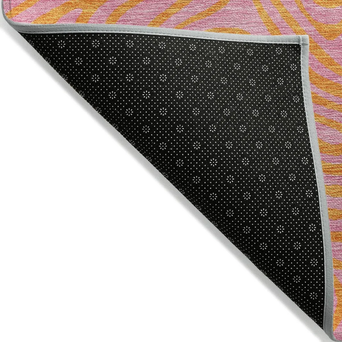 Machine Washable Indoor/ Outdoor Modern Trance Chantille Rug
