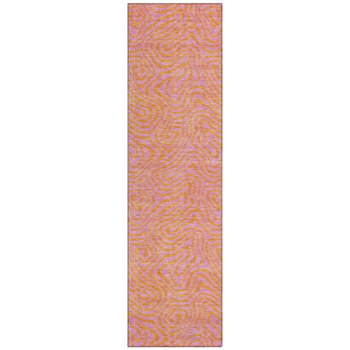 Machine Washable Indoor/ Outdoor Modern Trance Chantille Rug