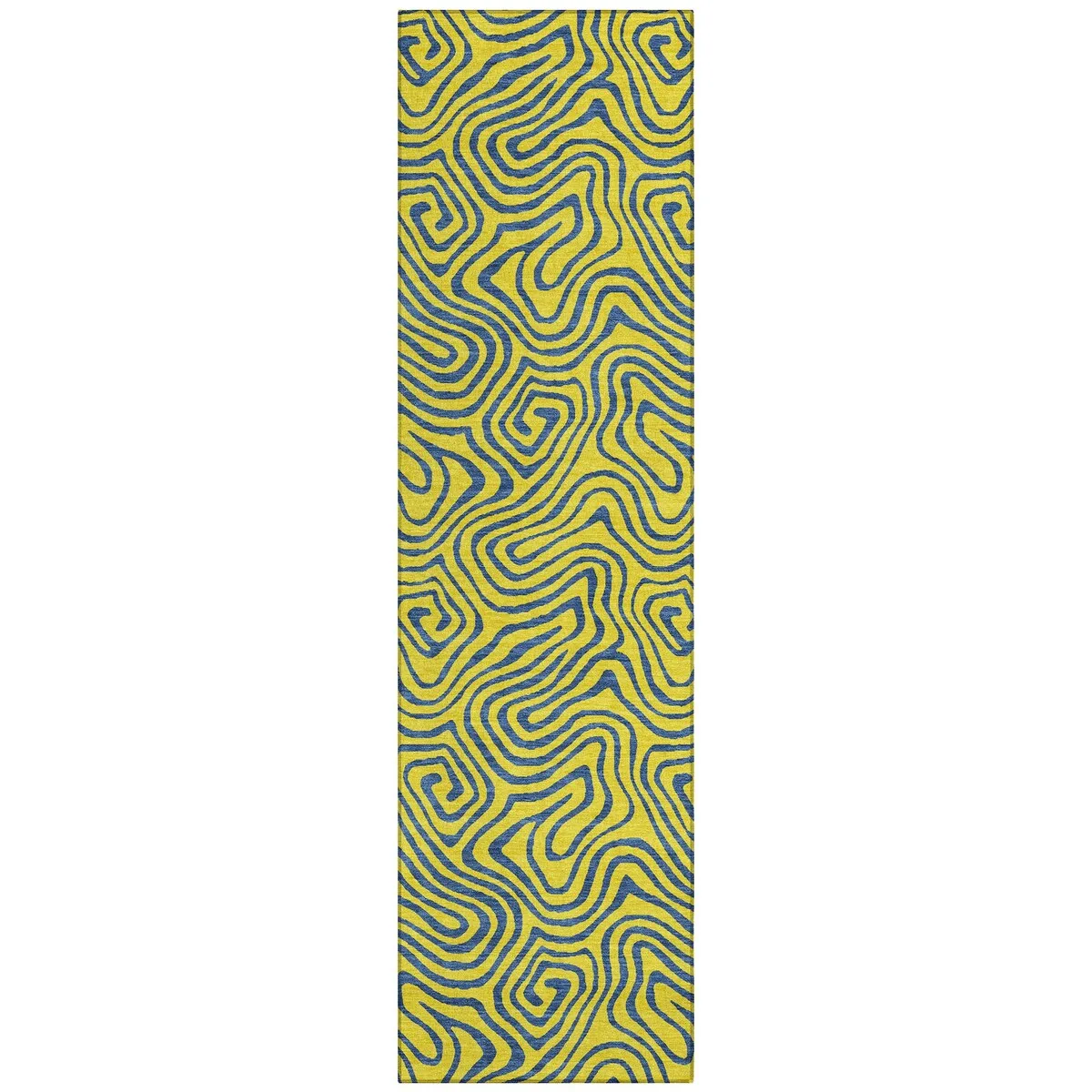 Machine Washable Indoor/ Outdoor Modern Trance Chantille Rug