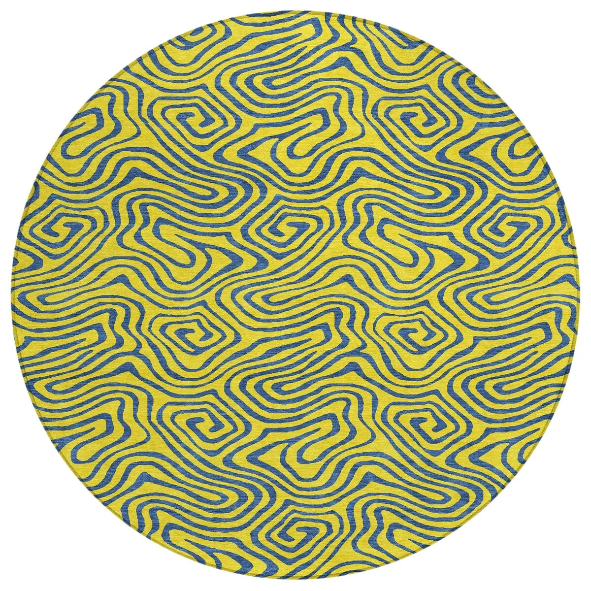 Machine Washable Indoor/ Outdoor Modern Trance Chantille Rug