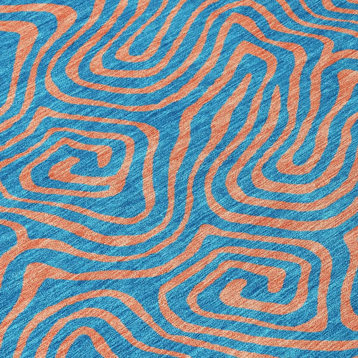 Machine Washable Indoor/ Outdoor Modern Trance Chantille Rug