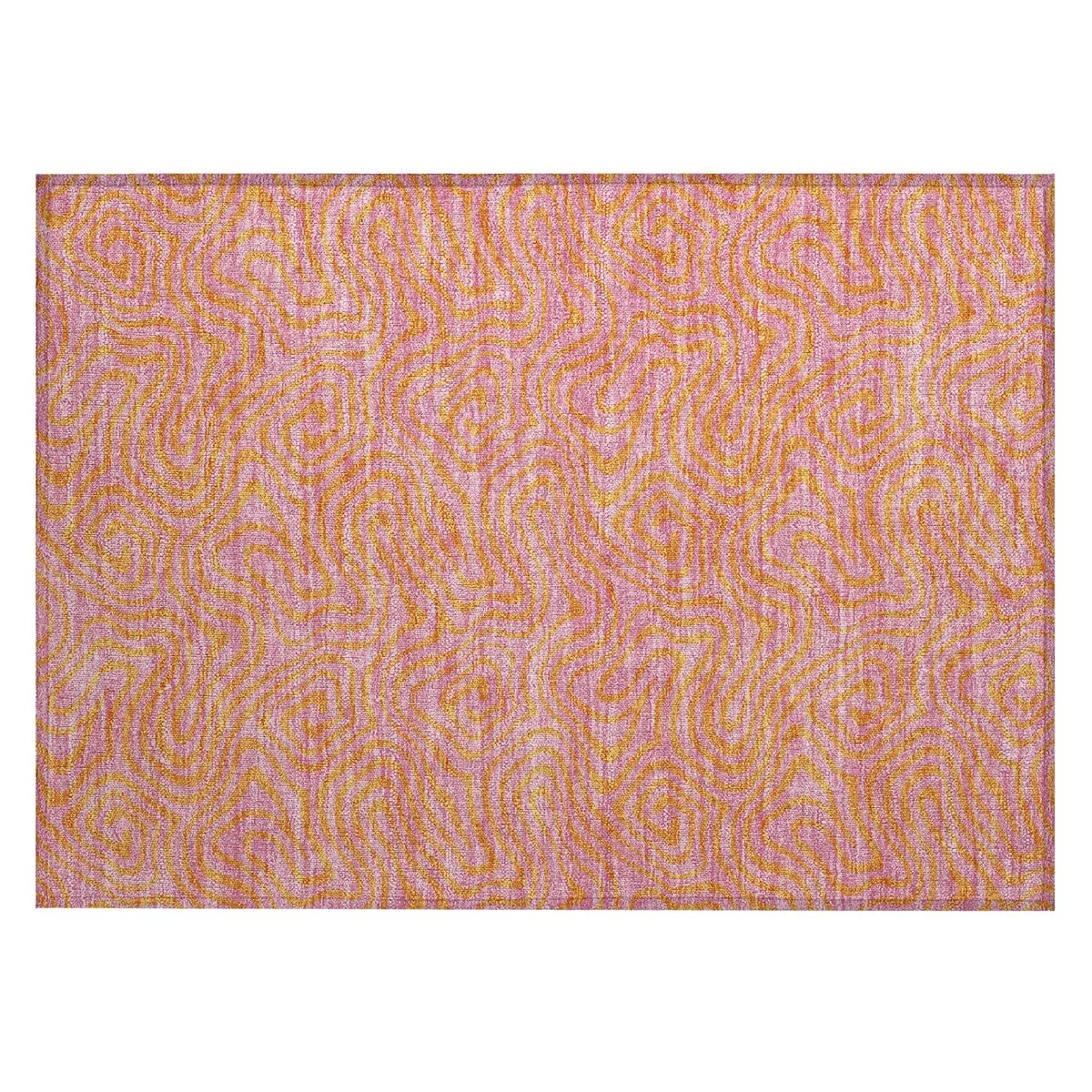 Machine Washable Indoor/ Outdoor Modern Trance Chantille Rug