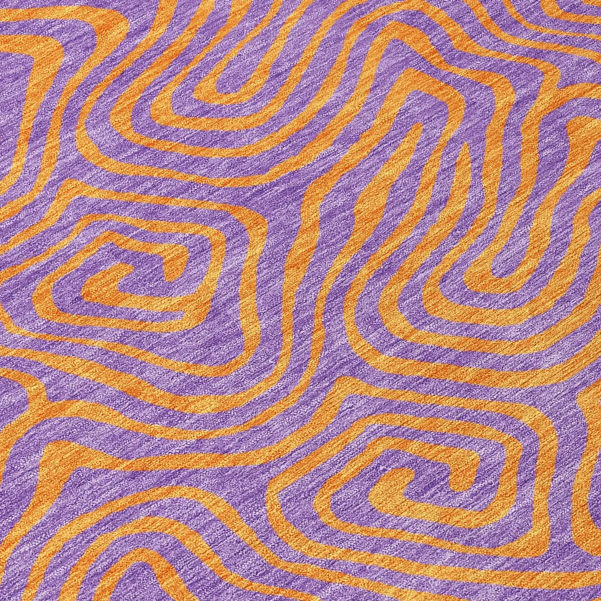 Machine Washable Indoor/ Outdoor Modern Trance Chantille Rug