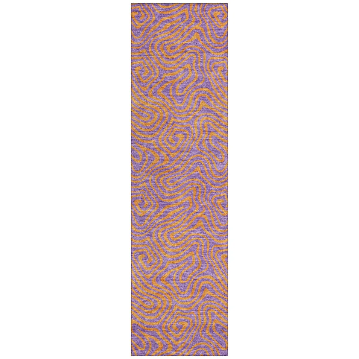 Machine Washable Indoor/ Outdoor Modern Trance Chantille Rug