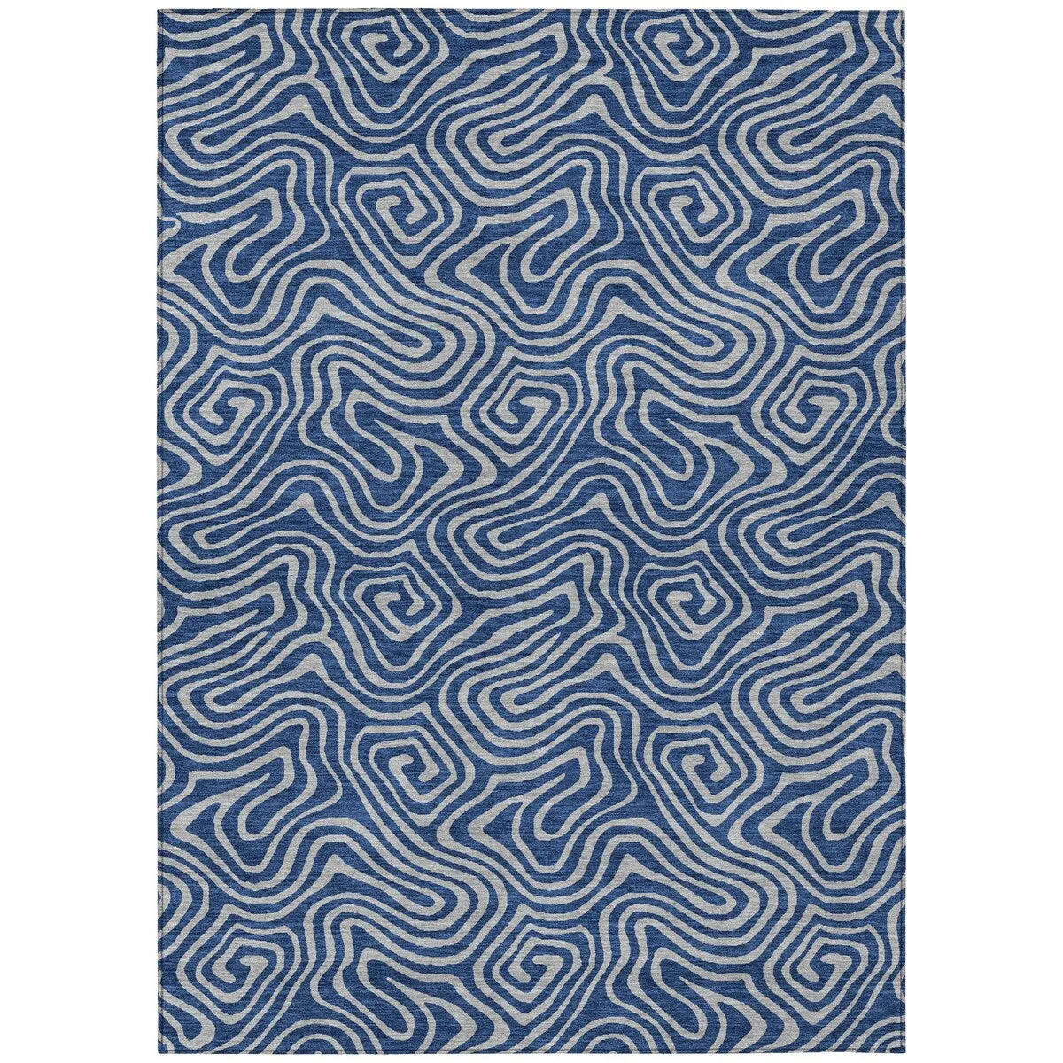 Machine Washable Indoor/ Outdoor Modern Trance Chantille Rug