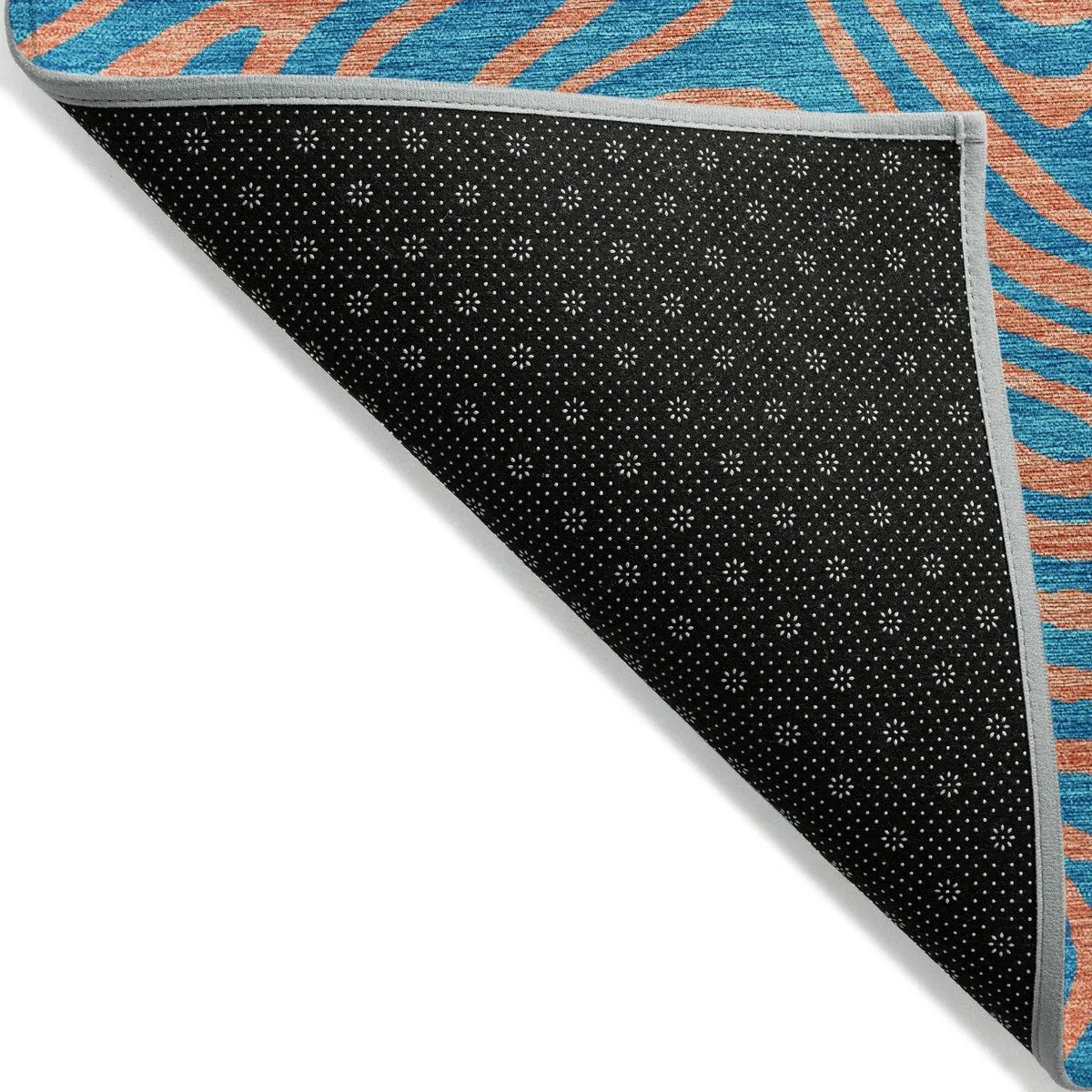 Machine Washable Indoor/ Outdoor Modern Trance Chantille Rug