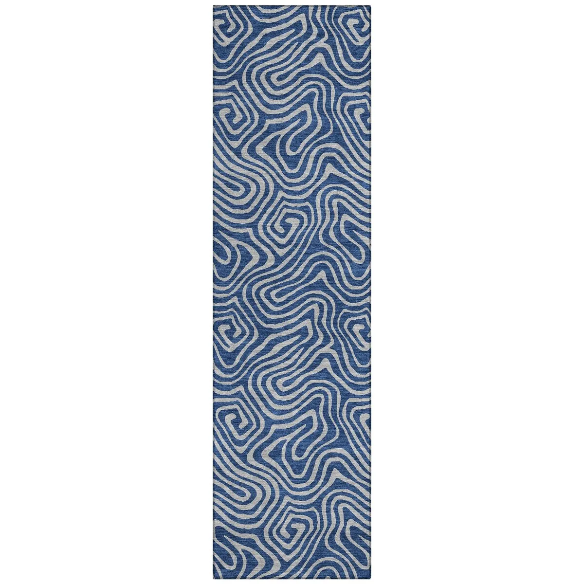 Machine Washable Indoor/ Outdoor Modern Trance Chantille Rug