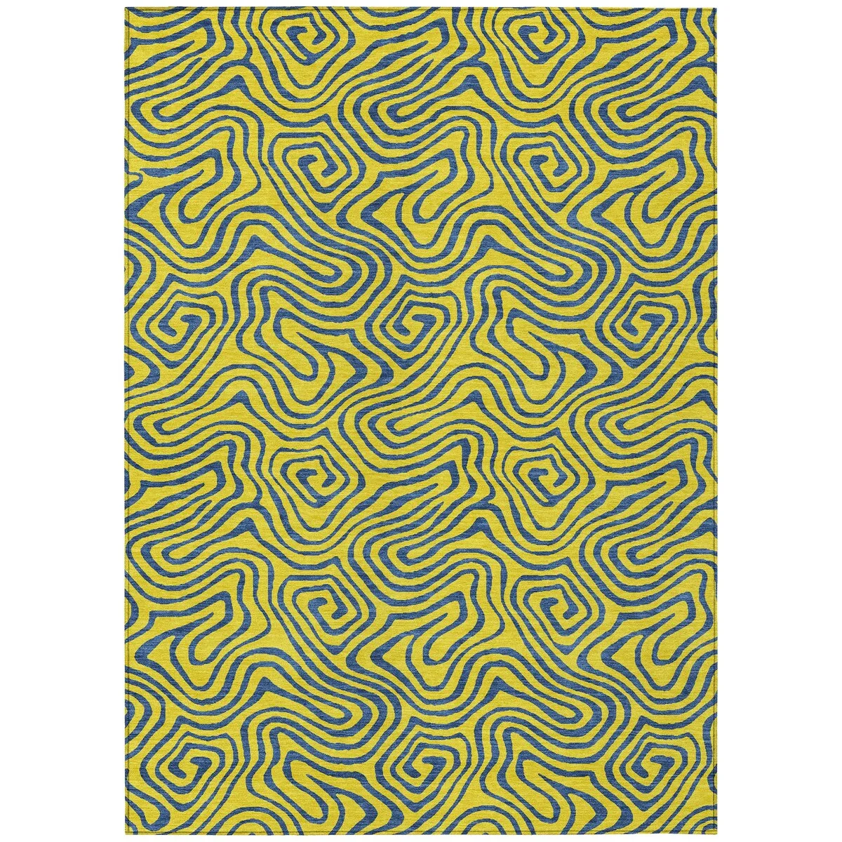 Machine Washable Indoor/ Outdoor Modern Trance Chantille Rug