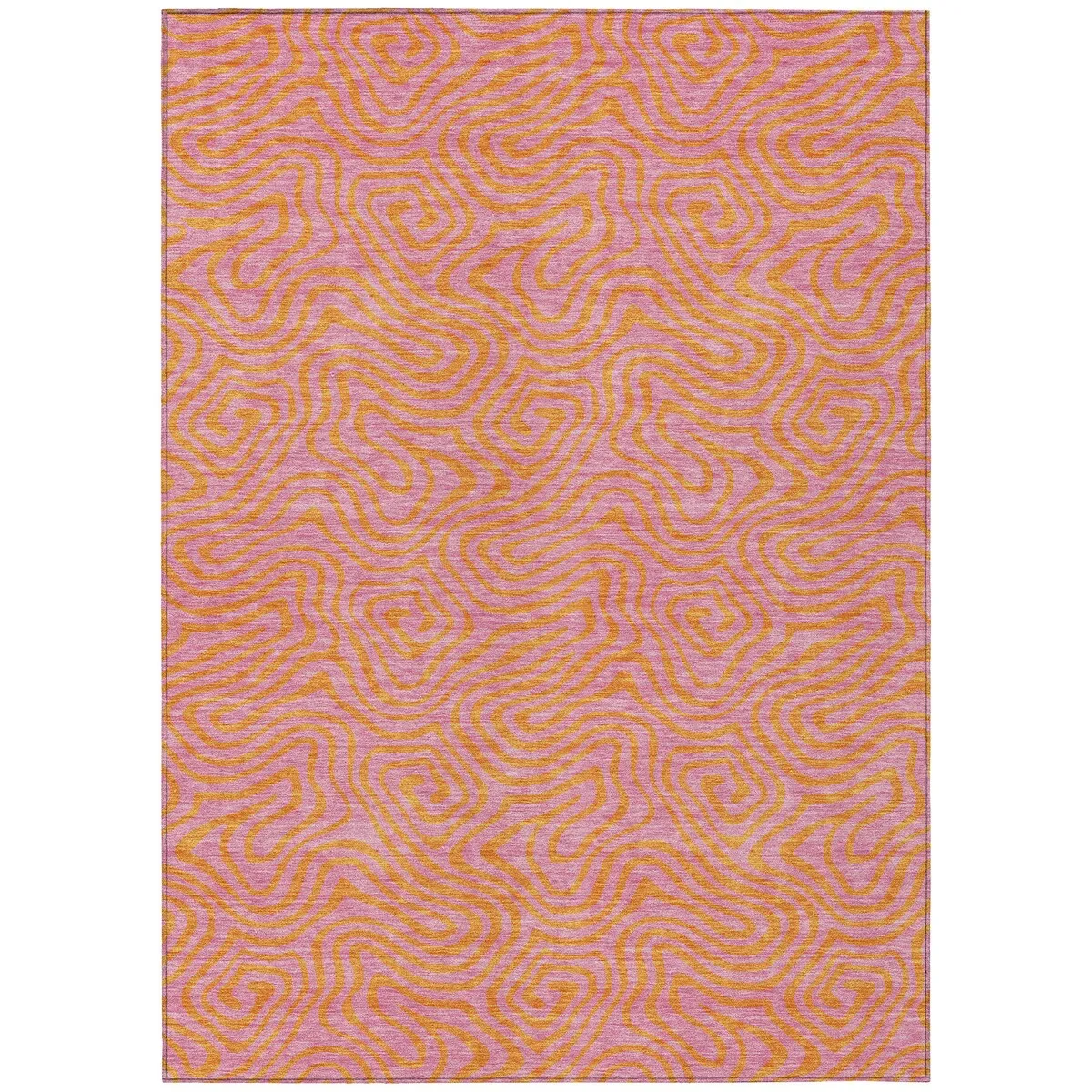 Machine Washable Indoor/ Outdoor Modern Trance Chantille Rug