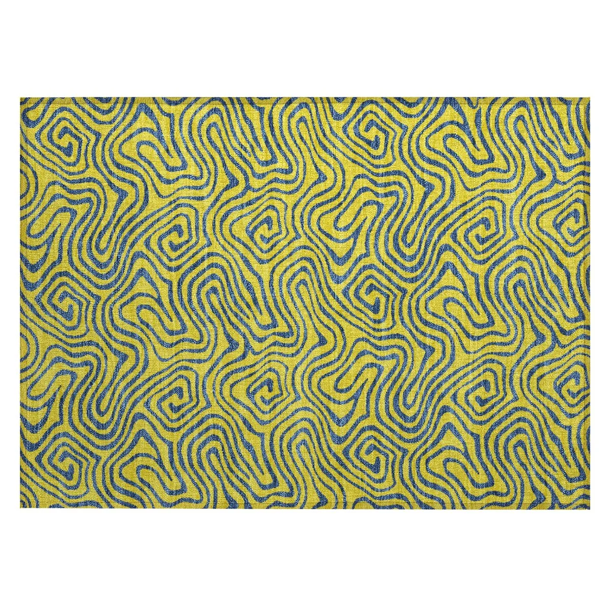 Machine Washable Indoor/ Outdoor Modern Trance Chantille Rug