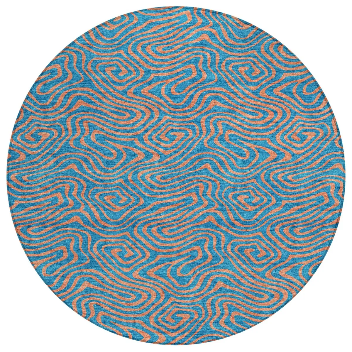 Machine Washable Indoor/ Outdoor Modern Trance Chantille Rug