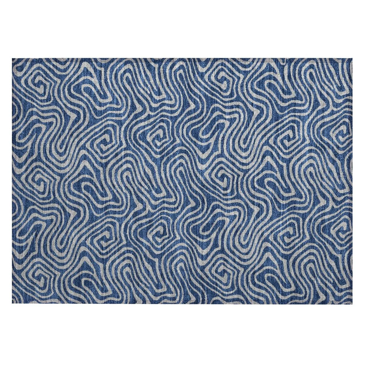 Machine Washable Indoor/ Outdoor Modern Trance Chantille Rug