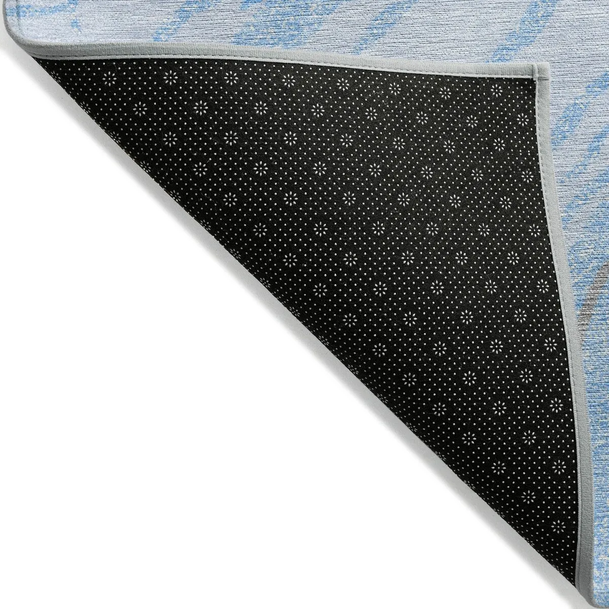 Machine Washable Indoor/ Outdoor Modern Wave Chantille Rug