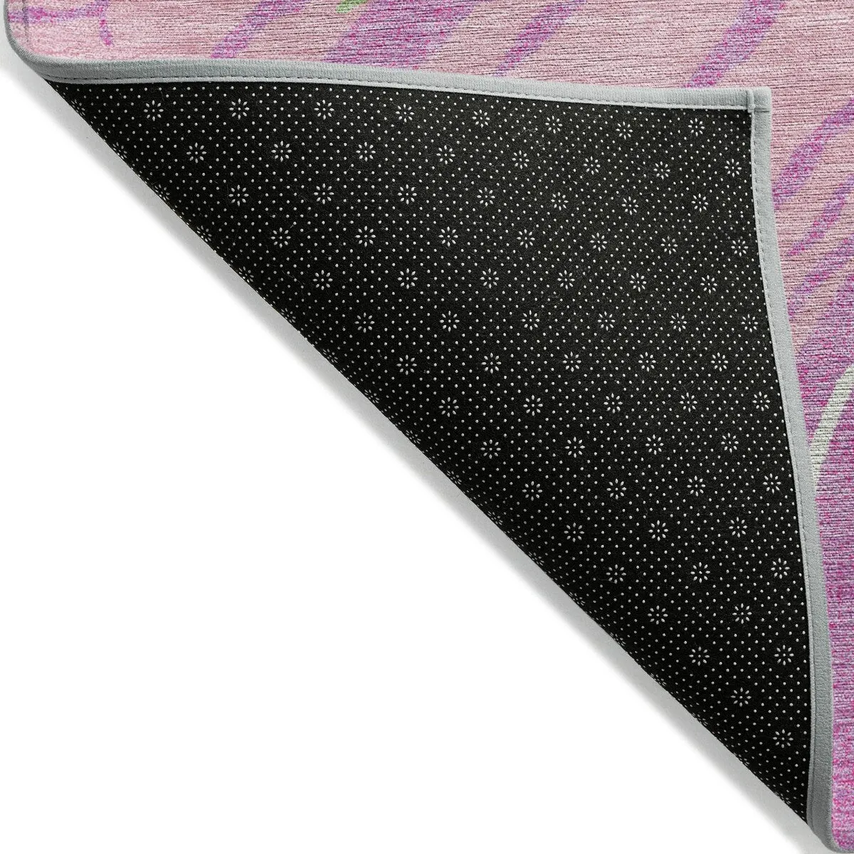 Machine Washable Indoor/ Outdoor Modern Wave Chantille Rug