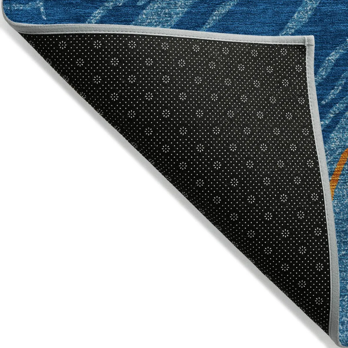Machine Washable Indoor/ Outdoor Modern Wave Chantille Rug