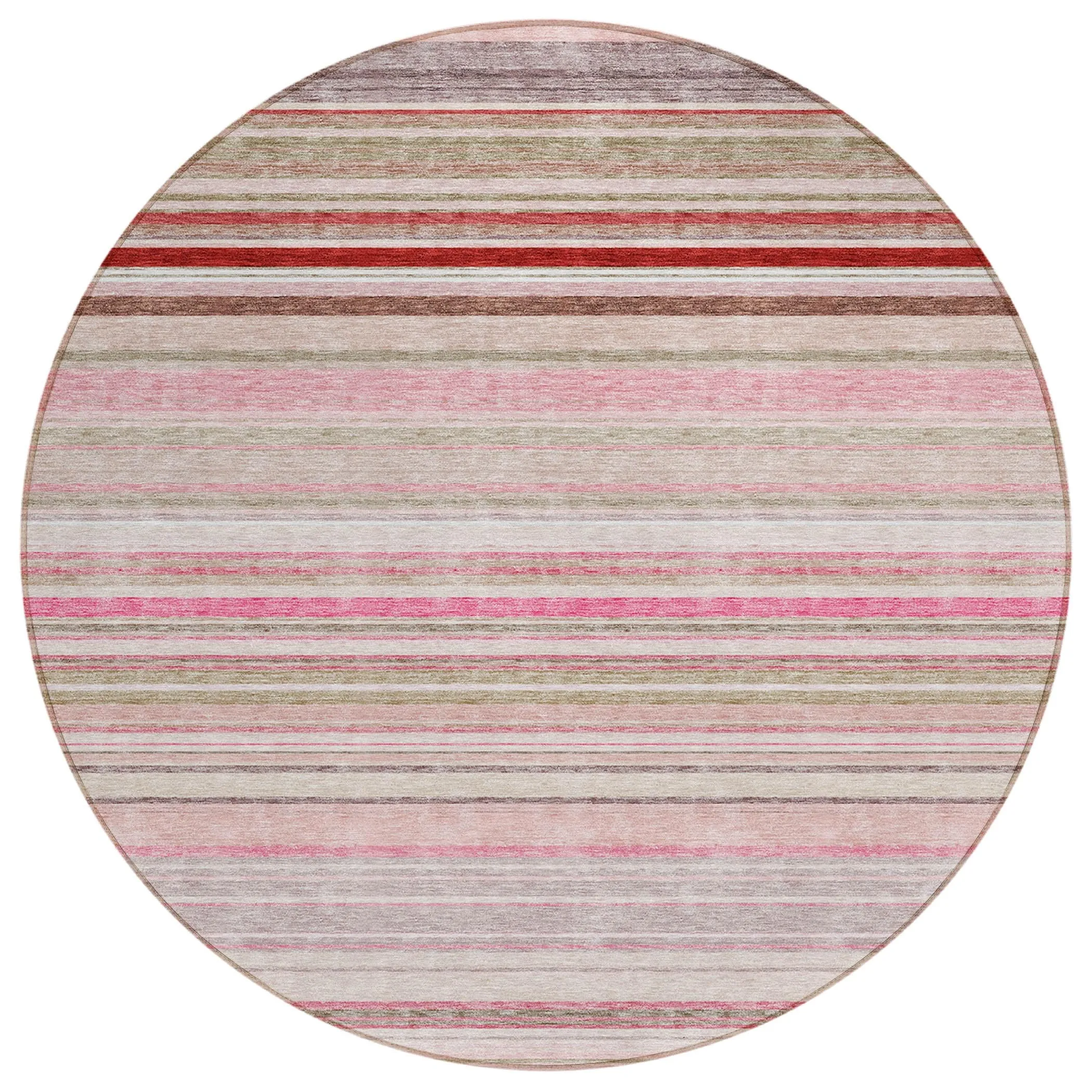 Machine Washable Indoor/ Outdoor Ombre Stripes Chantille Rug