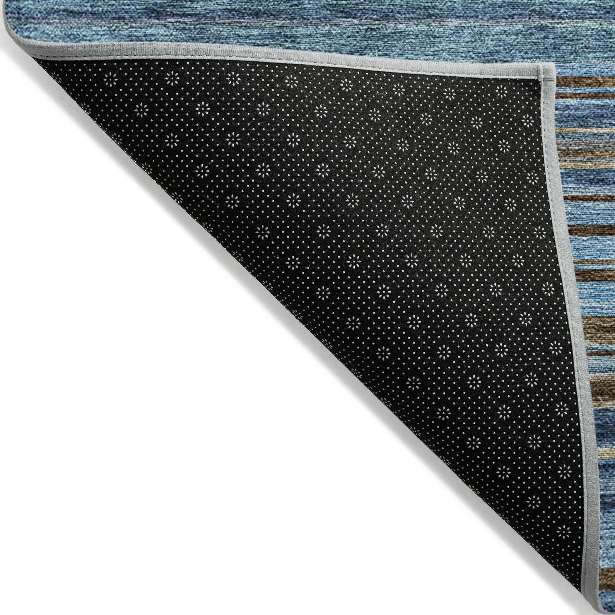 Machine Washable Indoor/ Outdoor Ombre Stripes Chantille Rug