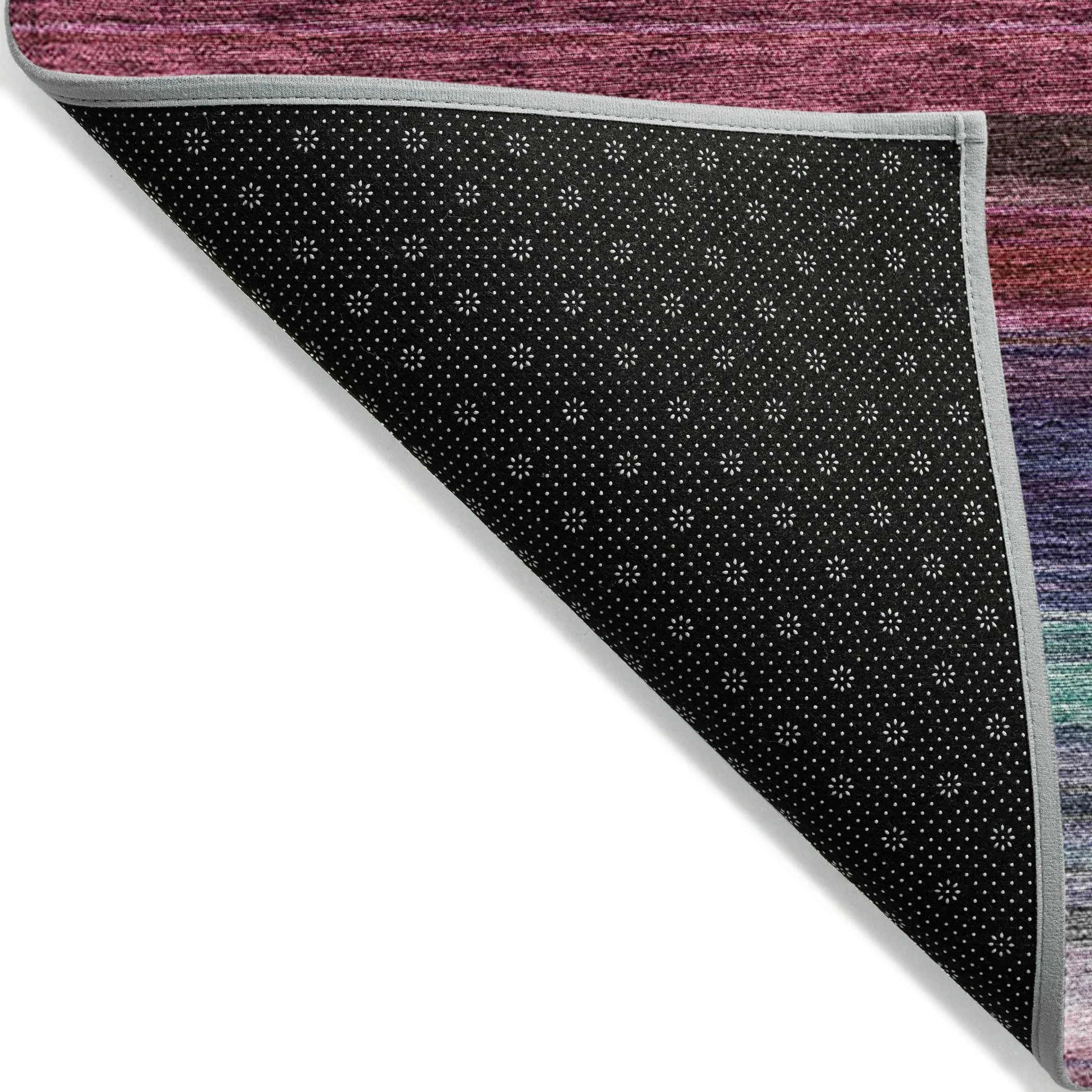 Machine Washable Indoor/ Outdoor Ombre Stripes Chantille Rug