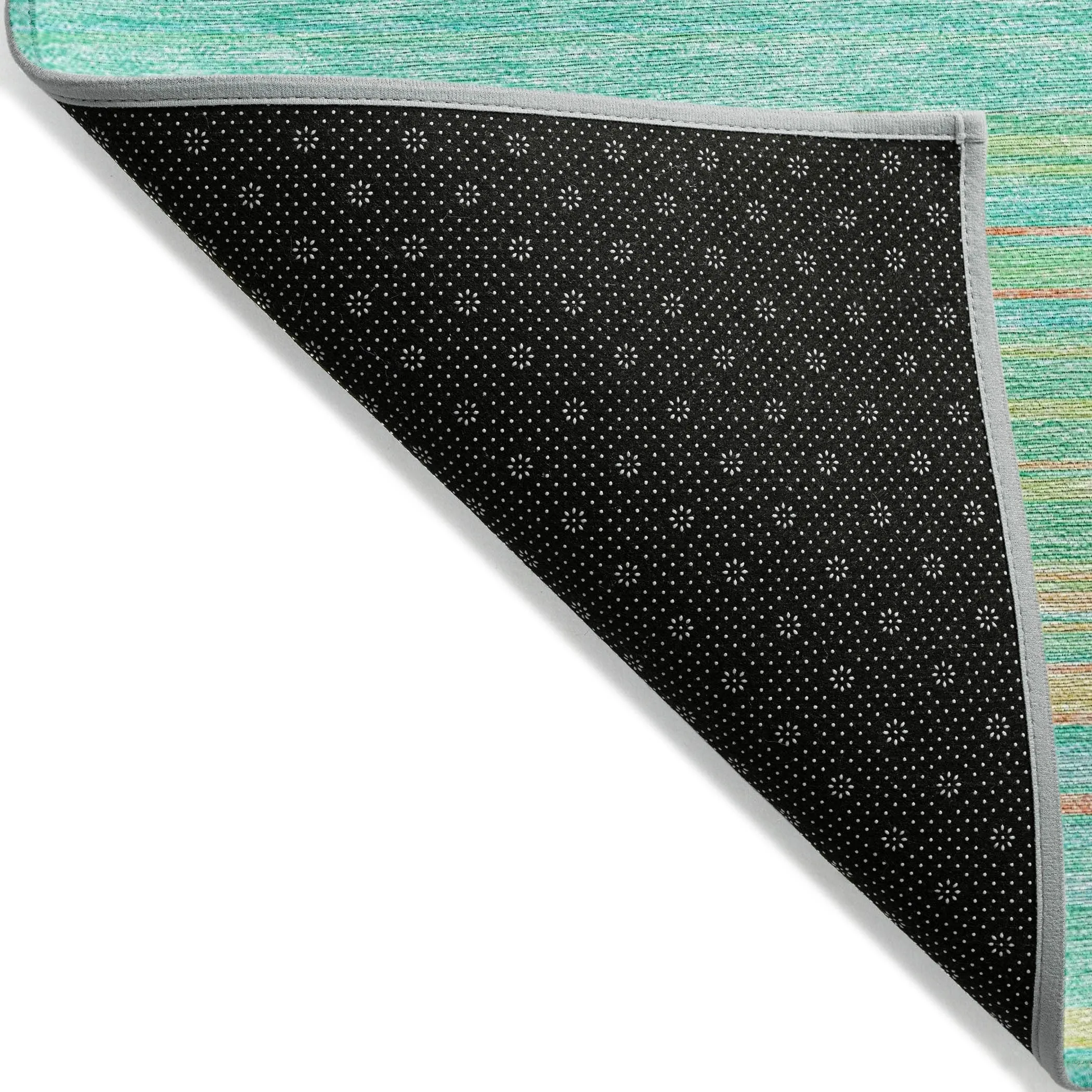 Machine Washable Indoor/ Outdoor Ombre Stripes Chantille Rug